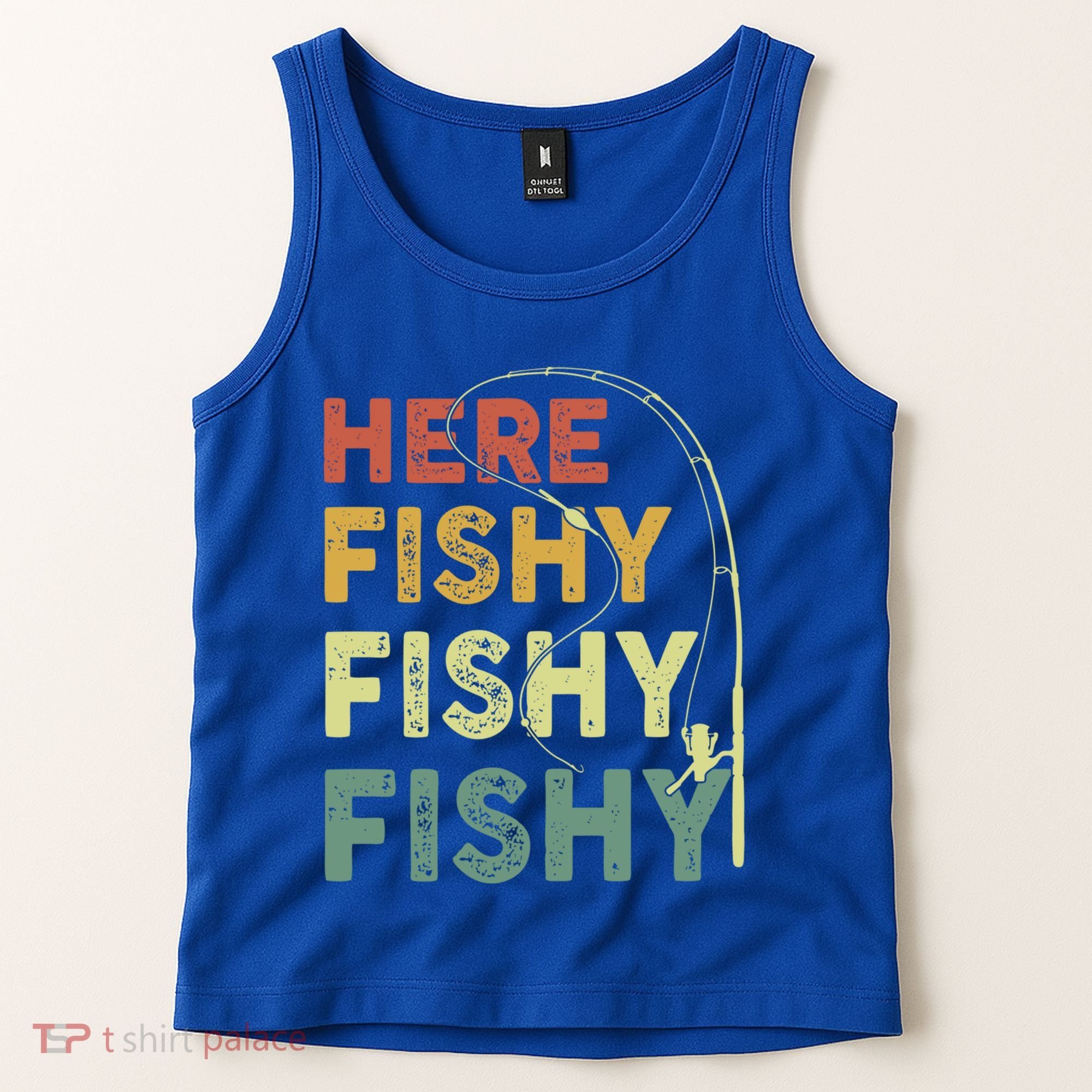 Funny Fishinggift Herefishy Bass Fish Dad Gift Tank Top
