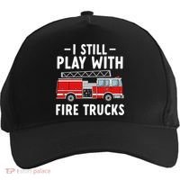 Funny Firefighter I Still Play With Fire Trucks Gift Five-Panel Snapback Cap thumb 0