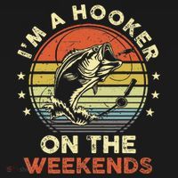 Funny Fishing Im A Hooker On The Weekends Bass Fish Women's Tank Top thumb 5