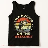 Funny Fishing Im A Hooker On The Weekends Bass Fish Tank Top thumb 2