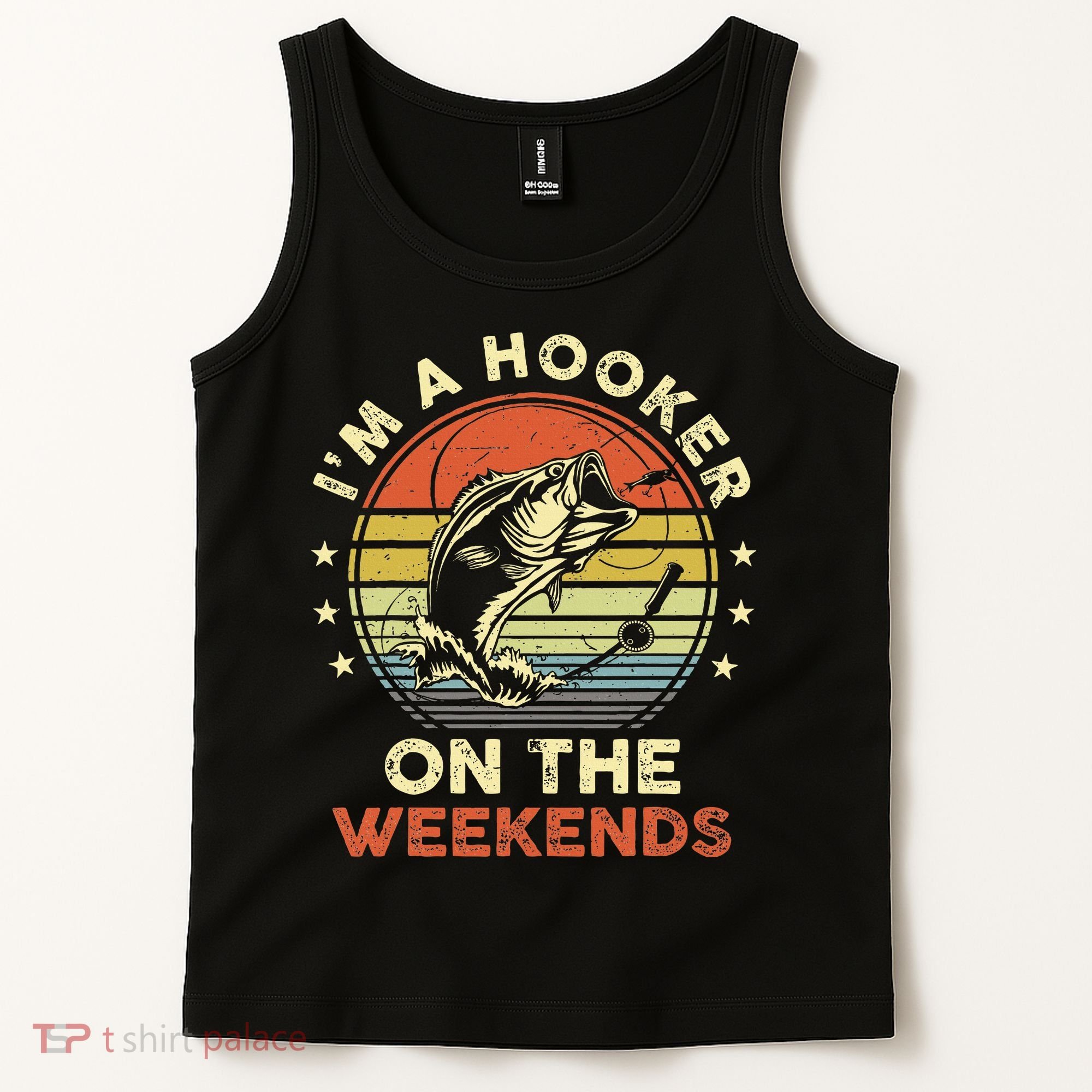 Funny Fishing Im A Hooker On The Weekends Bass Fish Tank Top