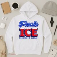 F!ck F Ice No Humman Is Illegal Hoodie thumb 3