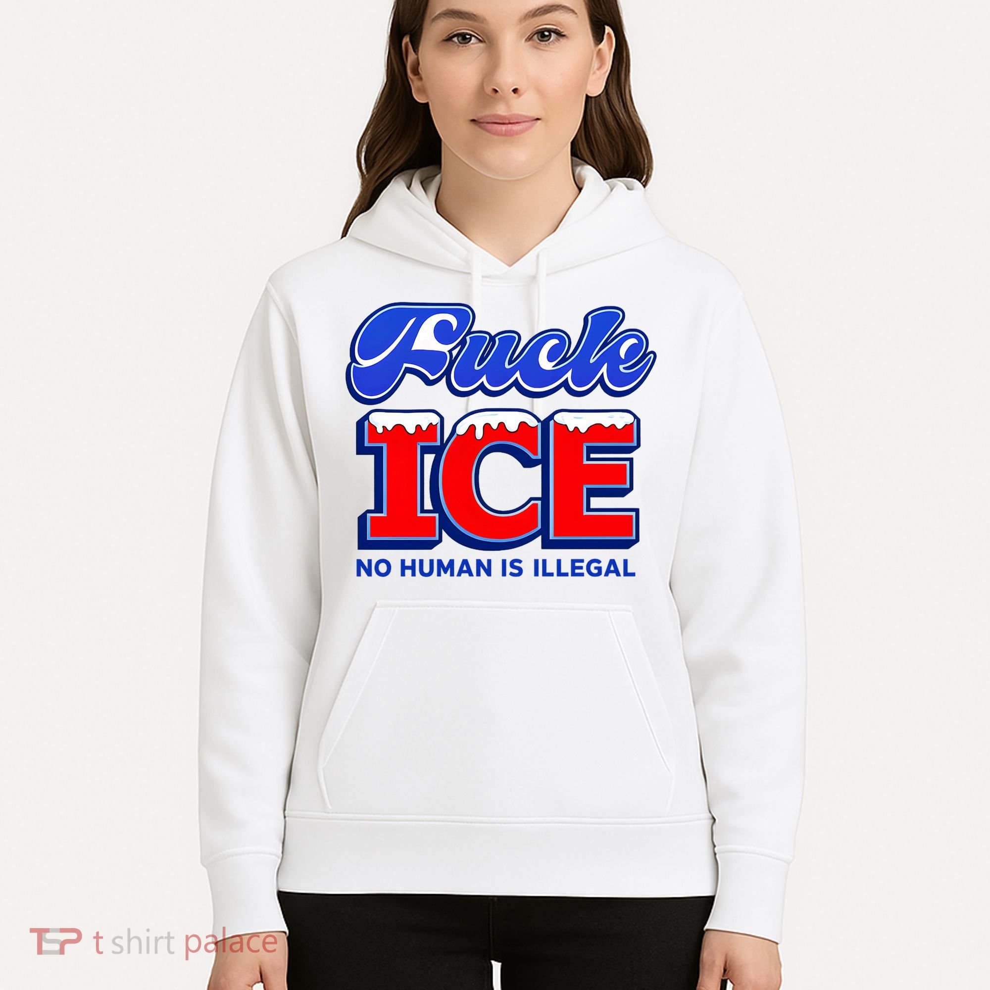 F!ck F Ice No Humman Is Illegal Hoodie