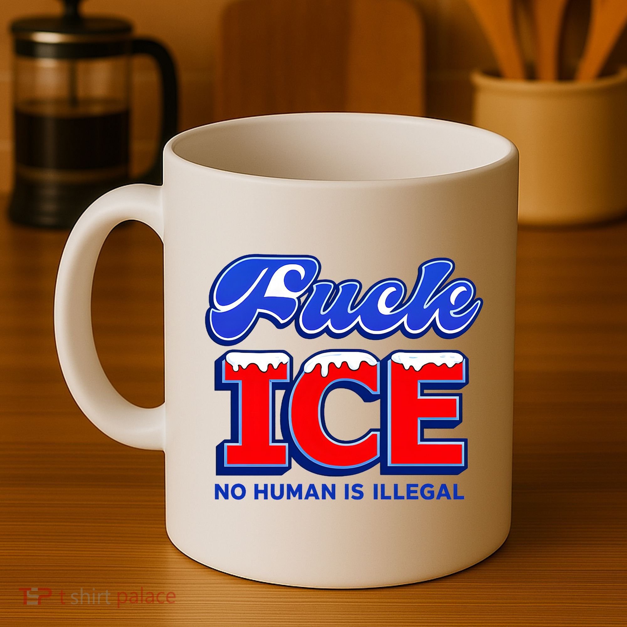 F!ck F Ice No Humman Is Illegal Coffee Mug