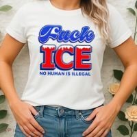 F!ck F Ice No Humman Is Illegal Women's T-Shirt thumb 2