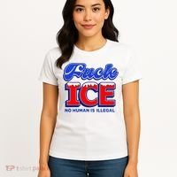 F!ck F Ice No Humman Is Illegal Women's T-Shirt thumb 4