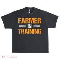 Funny Farmer In Training Apparel Farm Farming Urban Oversized Heavyweight T-Shirt thumb 0