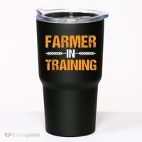 Funny Farmer In Training Apparel Farm Farming Tumbler thumb 0