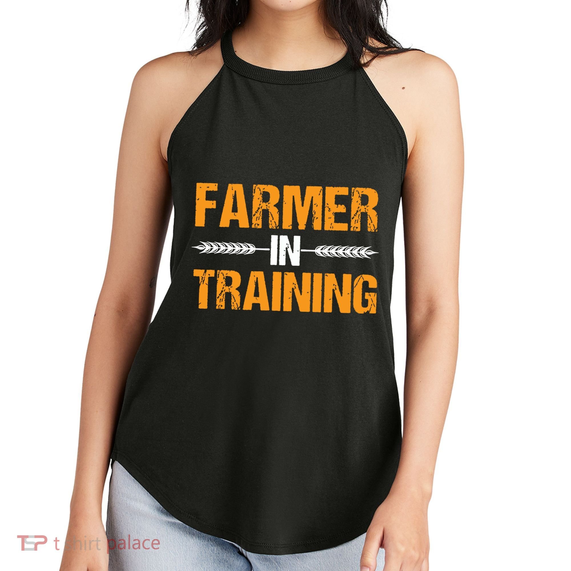 Funny Farmer In Training Apparel Farm Farming Women's Perfect Tri Rocker Tank