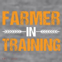 Funny Farmer In Training Apparel Farm Farming Women's Racerback Cropped Tank thumb 2