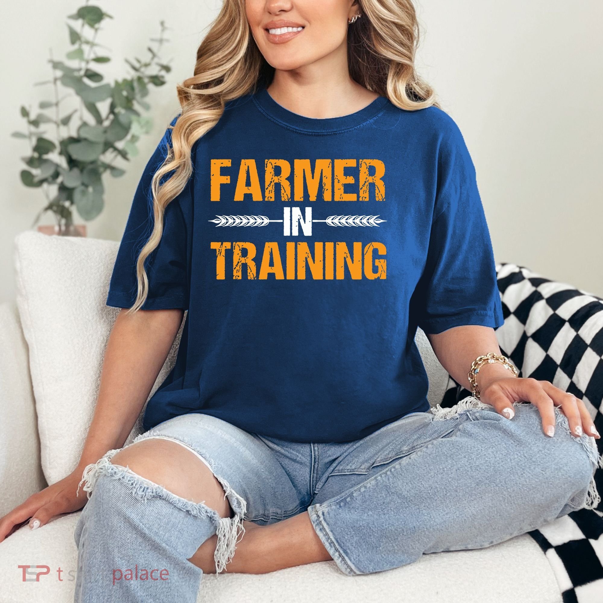 Funny Farmer In Training Apparel Farm Farming Comfort Colors T-Shirt