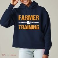 Funny Farmer In Training Apparel Farm Farming Ladies Heavyweight Boxy Pullover Hoodie thumb 0