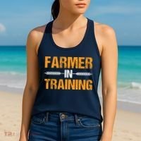 Funny Farmer In Training Apparel Farm Farming Women's Tank Top thumb 2