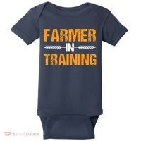 Funny Farmer In Training Apparel Farm Farming Baby Bodysuit thumb 0