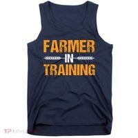 Funny Farmer In Training Apparel Farm Farming Tank Top thumb 0