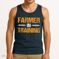 Funny Farmer In Training Apparel Farm Farming Tank Top thumb 3