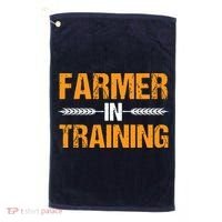 Funny Farmer In Training Apparel Farm Farming Golf Towel thumb 0