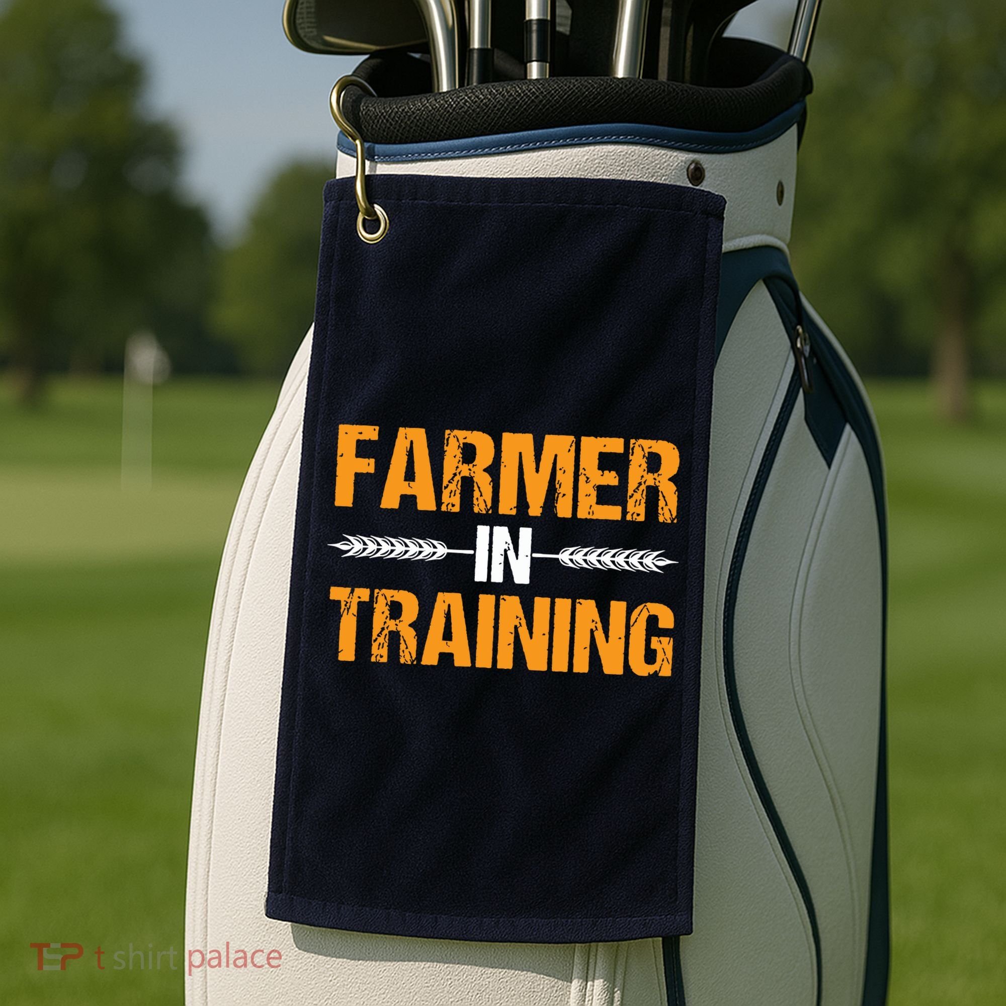 Funny Farmer In Training Apparel Farm Farming Golf Towel