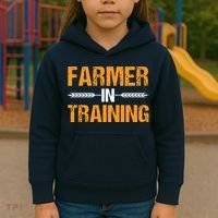Funny Farmer In Training Apparel Farm Farming Kids Hoodie thumb 3