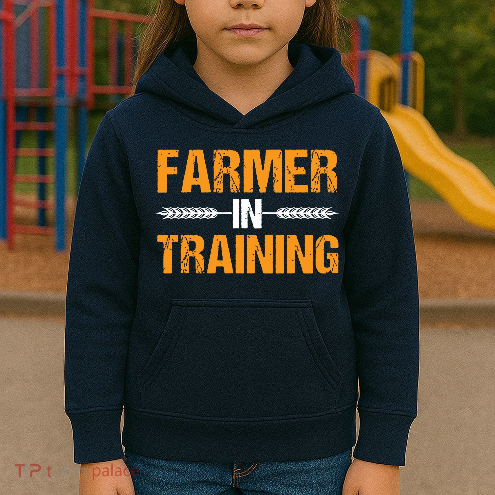 Funny Farmer In Training Apparel Farm Farming Kids Hoodie