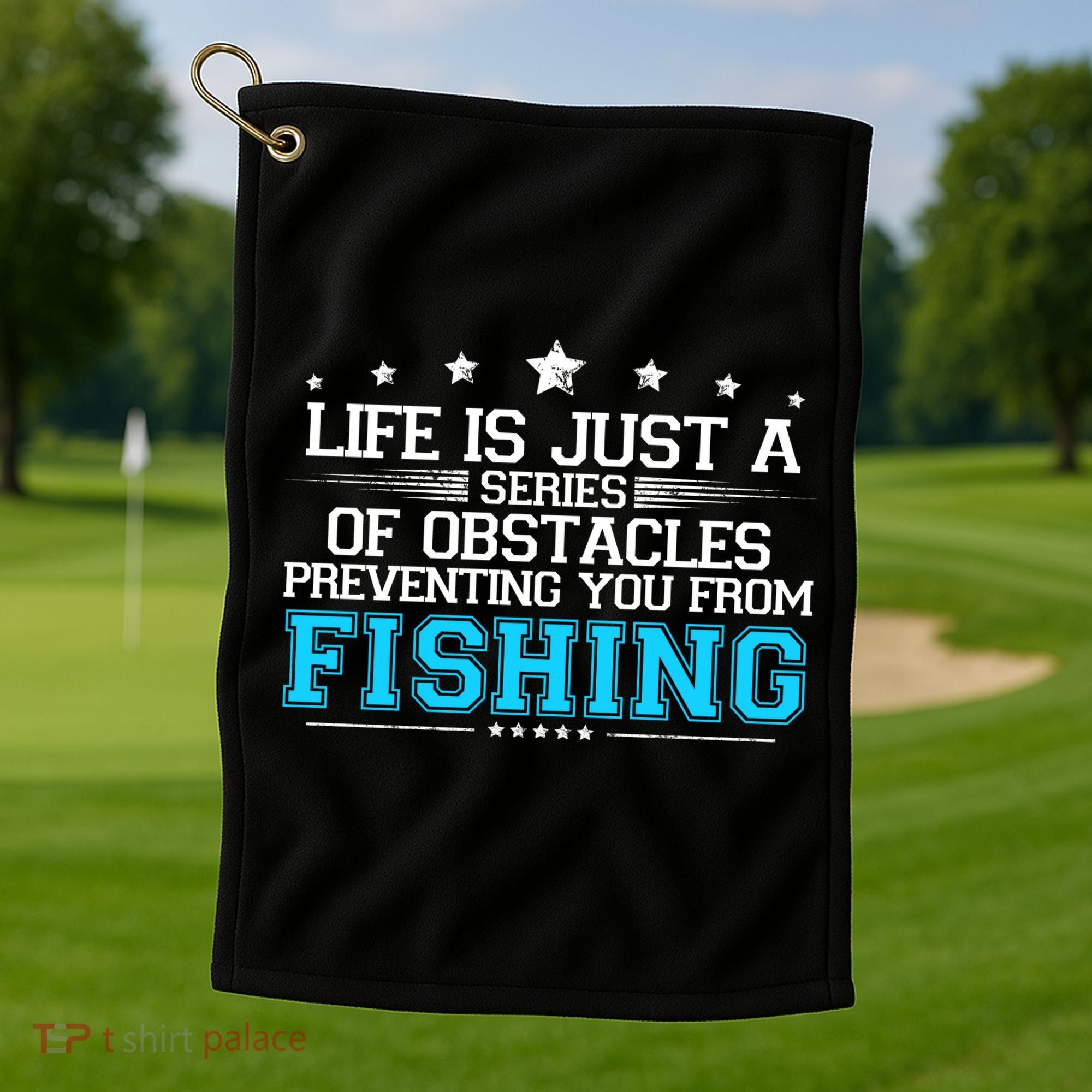 Fishing Golf Towel