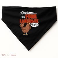 Funny Fluent In Fowl Language Chicken Lover USA-Made Doggie Bandana thumb 0