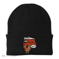 Funny Fluent In Fowl Language Chicken Lover Beanie thumb 0