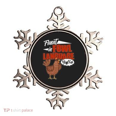 Funny Fluent In Fowl Language Chicken Lover Ornament