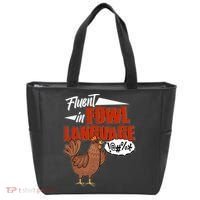 Funny Fluent In Fowl Language Chicken Lover Tote Bag thumb 0