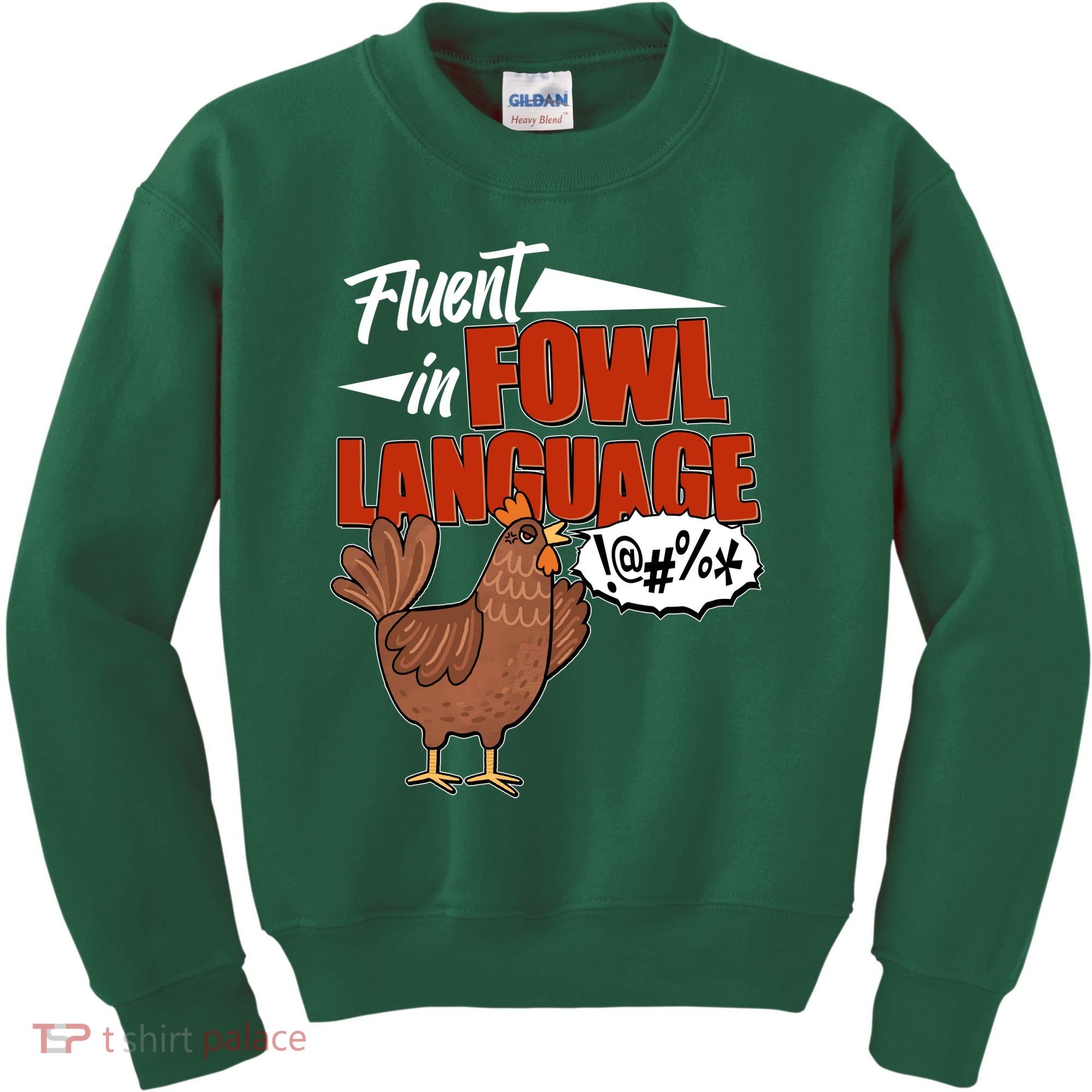 Funny Fluent In Fowl Language Chicken Lover Kids Sweatshirt