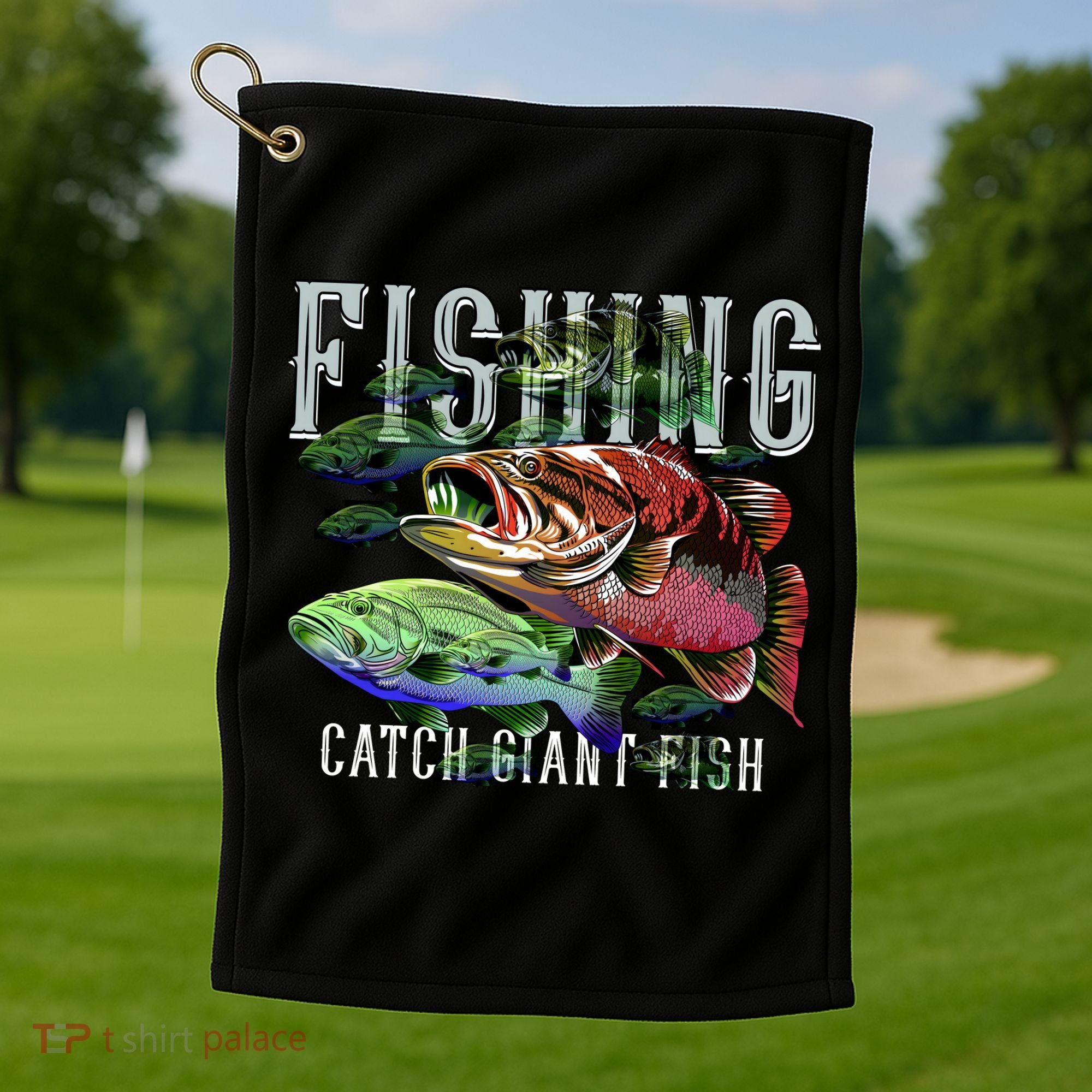 Fishing Golf Towel