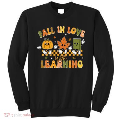 Funny Fall In Love With Learning Retro Pumpkin Thanksgiving Sweatshirt