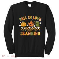 Funny Fall In Love With Learning Retro Pumpkin Thanksgiving Sweatshirt thumb 0
