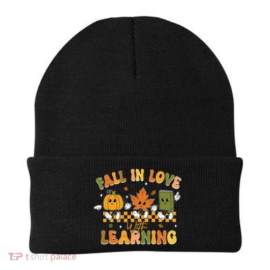 Funny Fall In Love With Learning Retro Pumpkin Thanksgiving Beanie