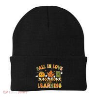 Funny Fall In Love With Learning Retro Pumpkin Thanksgiving Beanie thumb 0