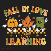 Funny Fall In Love With Learning Retro Pumpkin Thanksgiving Beanie thumb 2