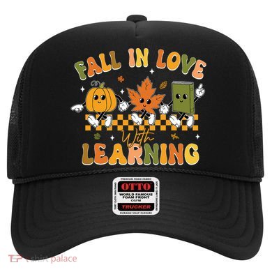 Funny Fall In Love With Learning Retro Pumpkin Thanksgiving Hat