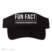 Fun Fact Id Rather Be Anywhere Else Funny Meme Visor thumb 0