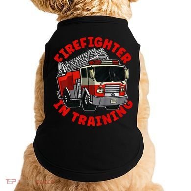 funny Firefighter In Training Fire Truck  Doggie Tank