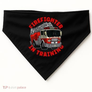 funny Firefighter In Training Fire Truck  USA-Made Doggie Bandana