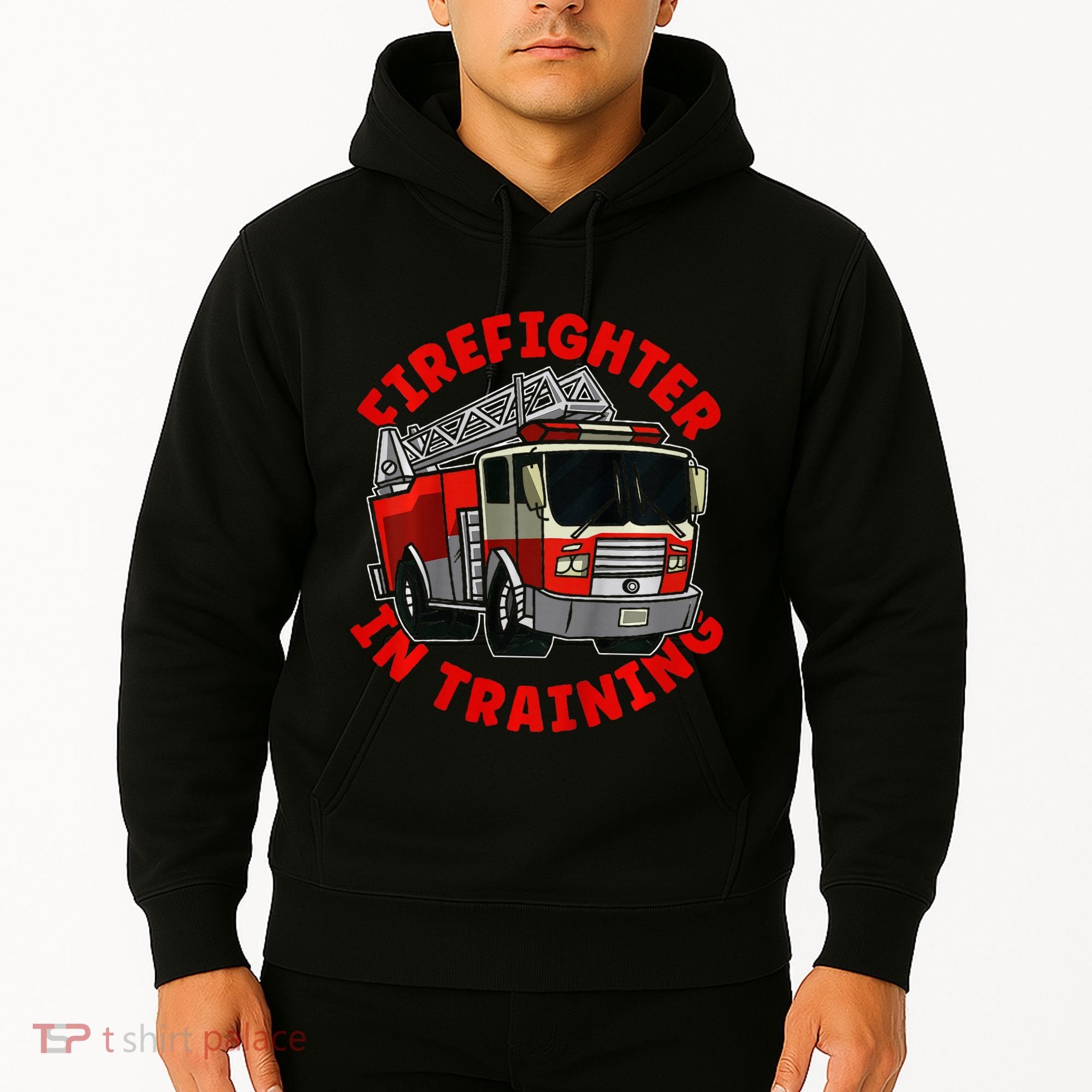 funny Firefighter In Training Fire Truck  Hoodie