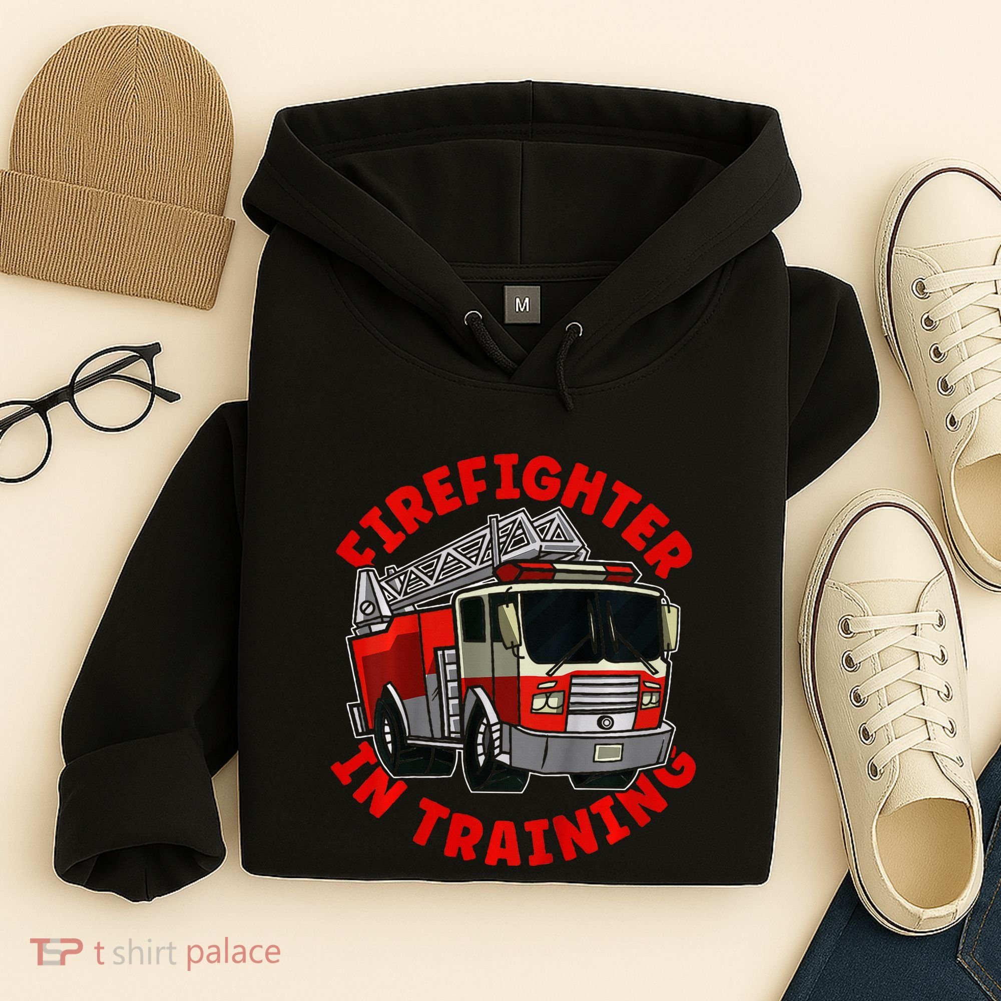 funny Firefighter In Training Fire Truck  Hoodie
