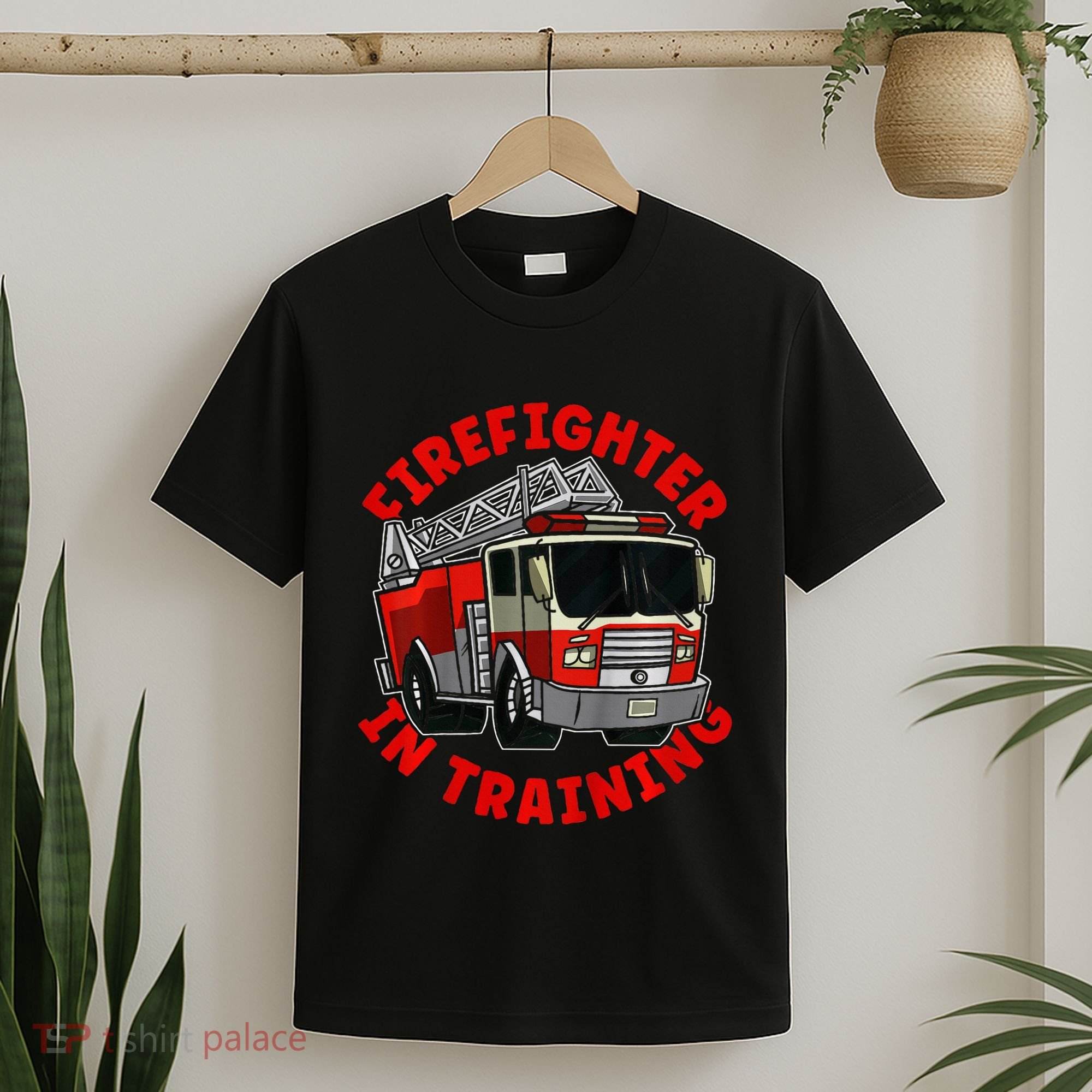 funny Firefighter In Training Fire Truck  T-Shirt
