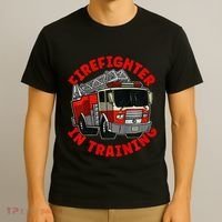 funny Firefighter In Training Fire Truck  T-Shirt thumb 3