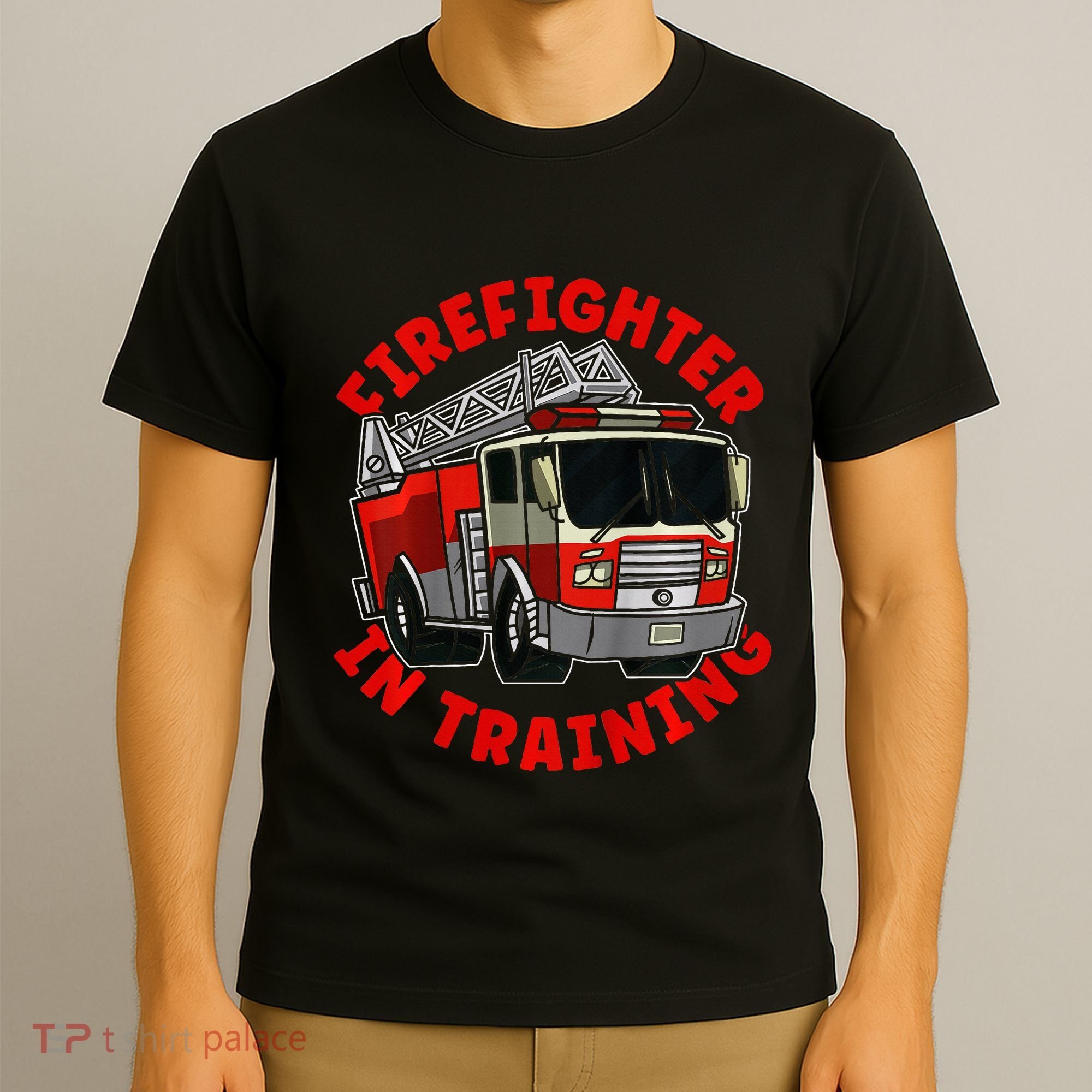 funny Firefighter In Training Fire Truck  T-Shirt