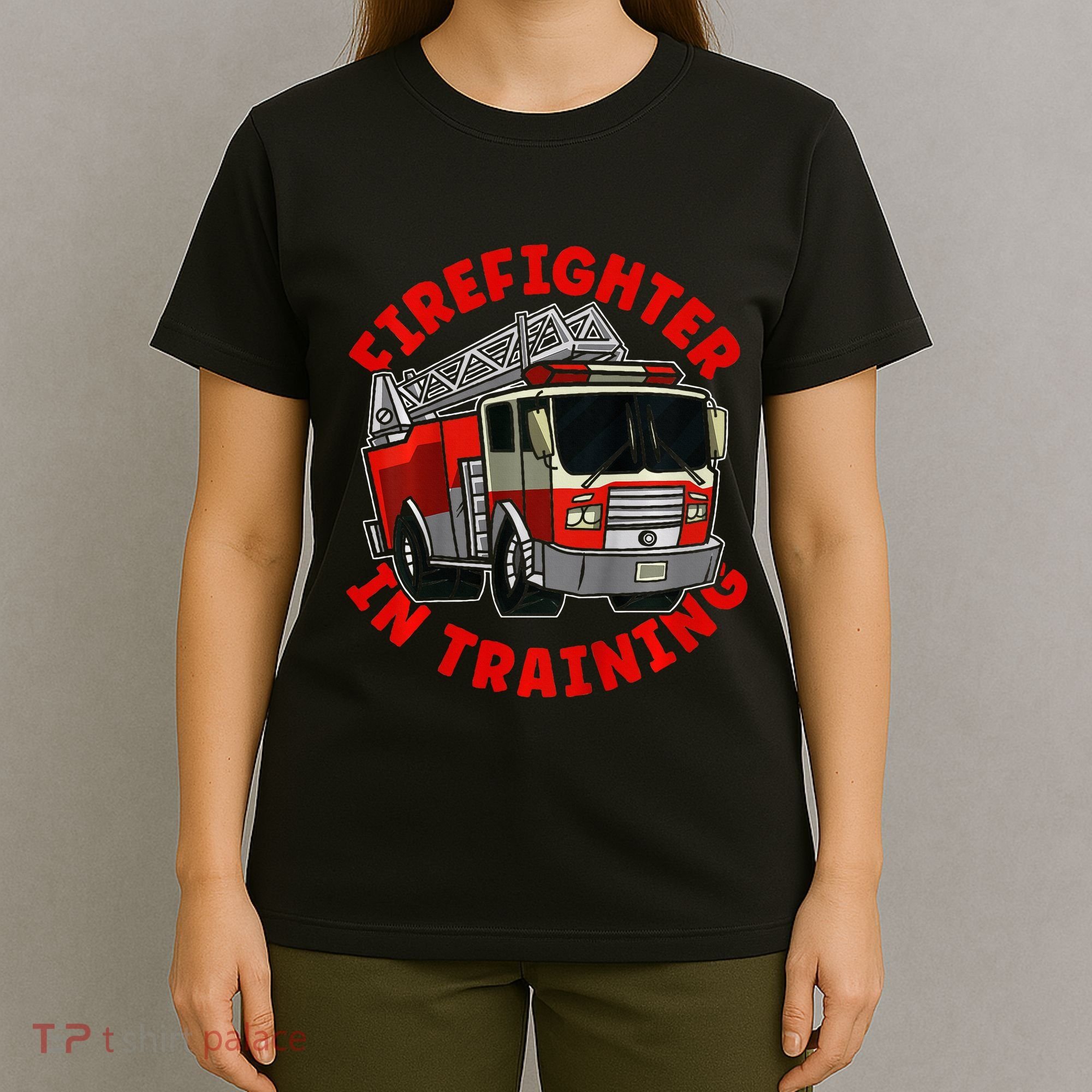 funny Firefighter In Training Fire Truck  T-Shirt