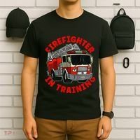 funny Firefighter In Training Fire Truck  T-Shirt thumb 6