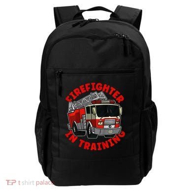 funny Firefighter In Training Fire Truck  Backpack