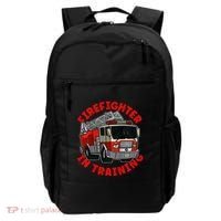 funny Firefighter In Training Fire Truck  Backpack thumb 0