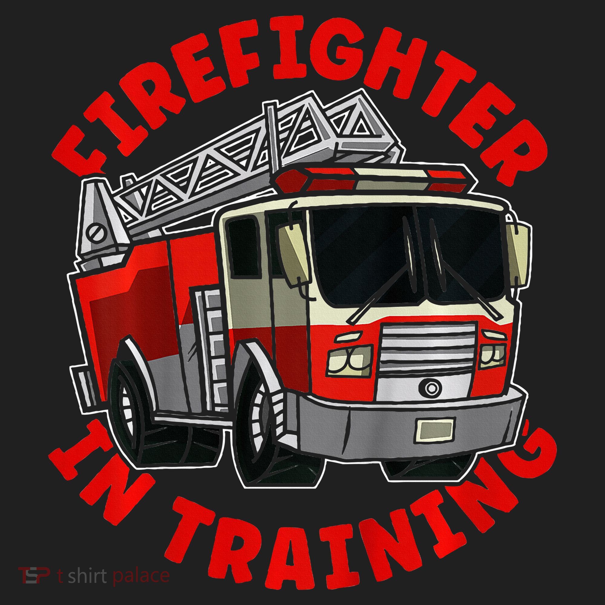 funny Firefighter In Training Fire Truck  Beanie